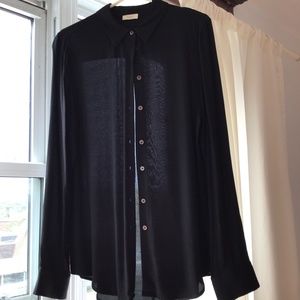 Black buttoned down shirt